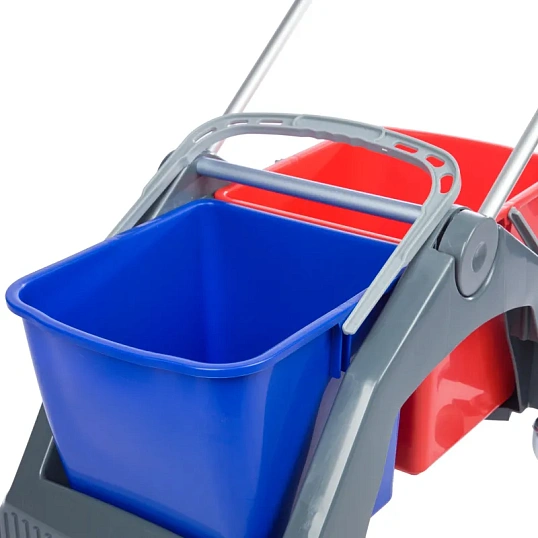 Тележка уборочная с отжимным прессом 100,2x50x81,5см 2х26л AF08092