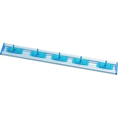 Консоль анод.алюм.,набор: 5 цвет.крючков+цвет.заглушки, 500мм, син