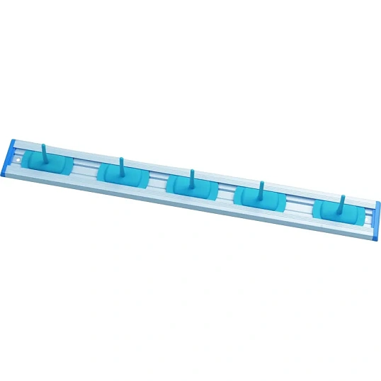 Консоль анод.алюм.,набор: 5 цвет.крючков+цвет.заглушки, 500мм, син