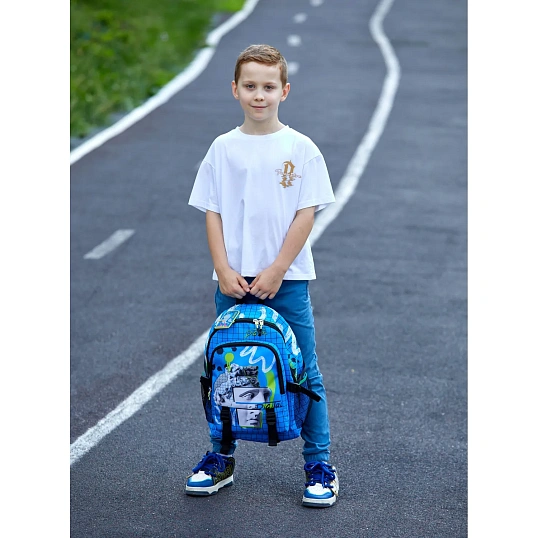 Рюкзак Комус Класс  АРТ, синий