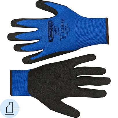 Перчатки защитные TOPFORT НН02 нейлон с нитриловым покрытием р.8
