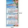 Календарь настенный 3-х блочный 2027 Лазурный берег 310х680 КБ02-27