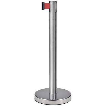 Стойка ограждения TEH_BSLN-226323 шлиф стойка с вытяж.лентой L-3 м красный