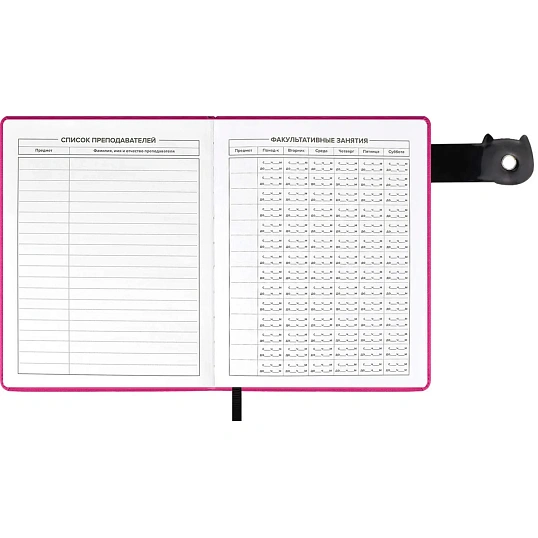 Дневник школьника ДЛИННЫЙ КОТ кожзам,  А5+, твёрдый переплёт, 48 л. 58722