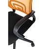 Кресло БР Комус Мебель EChair-396 сетка/ткань,оранжевый/черный,пластик
