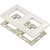Модуль LANMASTER LAN-FRS45x45/2-WH рамка 2-постовая 45х45, с суппортами,бел