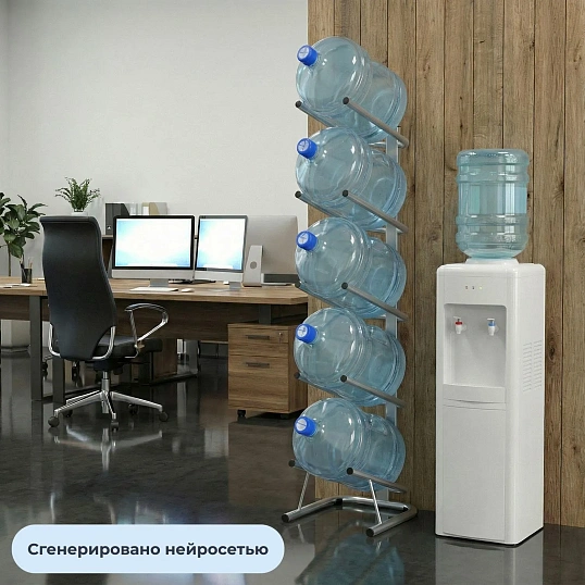 Стеллаж для бутилированной воды KD_Бридж-5 на 5 тар, цвет  серый