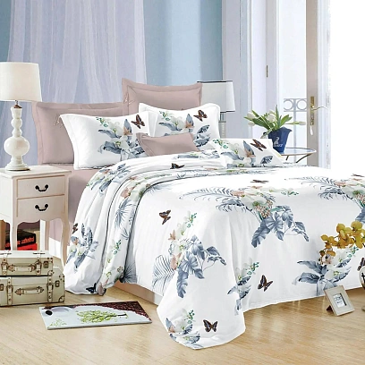 Постельное белье 1,5сп микросат(наволочки70х70-2 шт) -2137 Пасадена