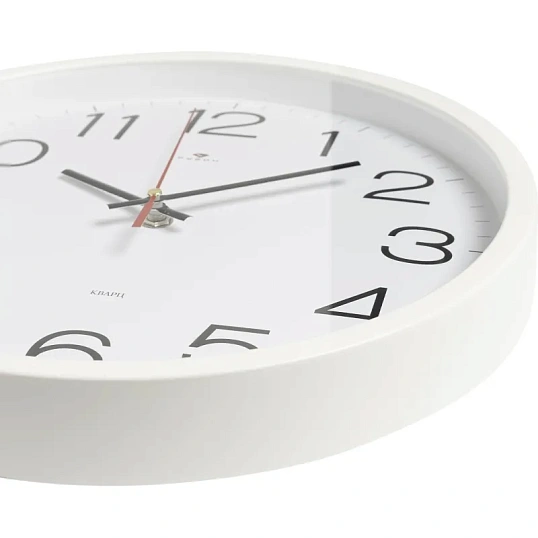 Часы настенные круг d=30см, корпус белый Классика арт.3027-121W