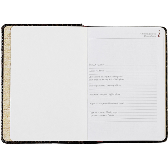 Ежедневник недатированный А6+ Caiman (коричневый)3-498 Д