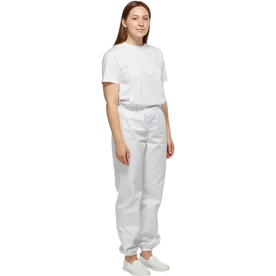 Брюки для пищевого производства бел. универс. сат у17-БР (р.60-62)р.158-164