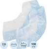 Бахилы 2,6 г, 1рез, 2-ая под, бело-синий, 7+7 мкм, Комус, 50пар/уп