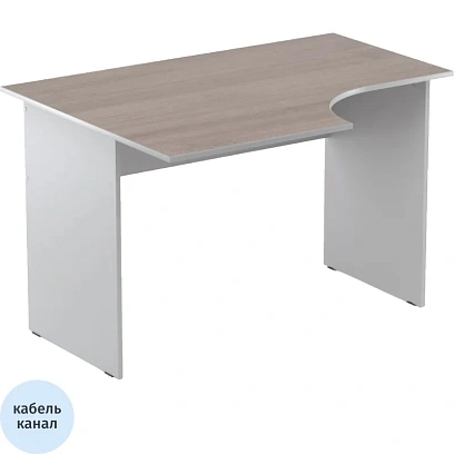 Стол эргономичный Easy Standard LT 16/16 01002000 лев т.дуб/сер 1200x900/600x740