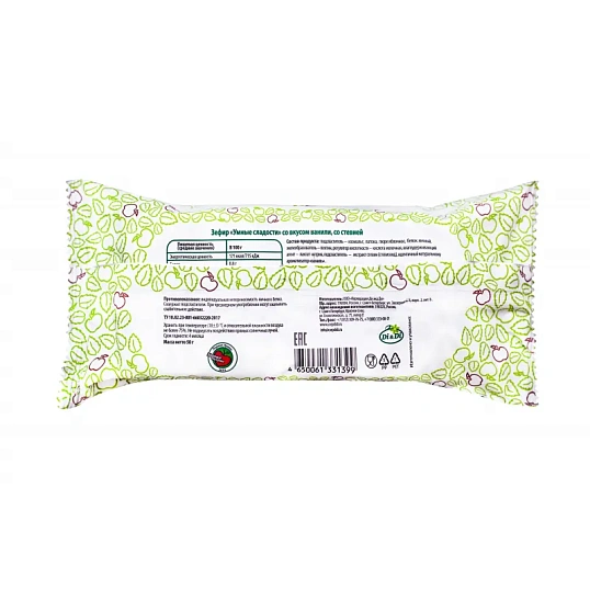 Зефир Умные Сладости Di&Di ванильный, стевия, 50г