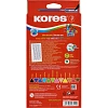 Карандаши цветные 12цв 3-гран,точилка Kores Jumbo 93512.01