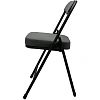 Стул складной каркас черный,  кожзам серый РС 04 кант