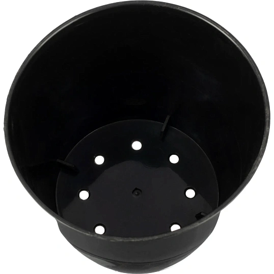 Горшок для рассады многоразовый с дренаж.отверстиями 0,7л,черн IG6052ЧР-ЛМ