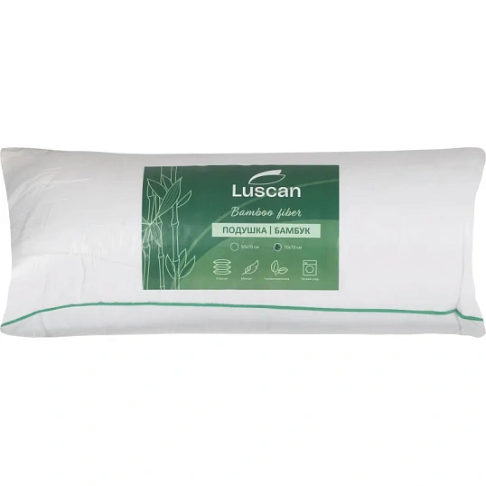 Подушка Luscan 70х70 см стеганая микрофибра, с цветным кантом