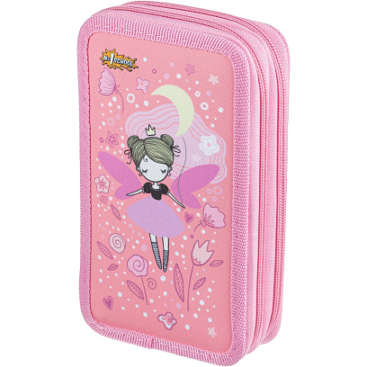 Пенал Фея 2 отд., ткань, 190х110 мм, ПКТ 11-20