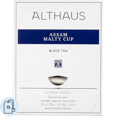 Чай Althaus Pyra Pack Assam Malty Cup, 15пак/уп (TALTHL-P00002)