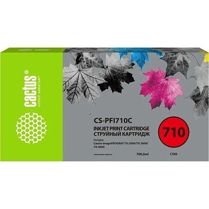 Картридж струйный Cactus CS-PFI710C гол.для Canon IPF TX-2000/3000/4000