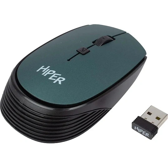 Мышь компьютерная HIPER (HOMW-084) беспроводная/зеленая