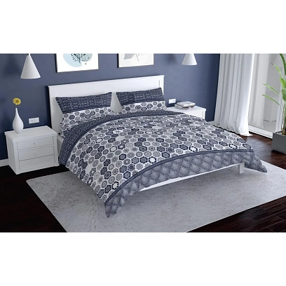 Постельное белье 1,5сп,Diyar набивн.бязь 120г/м2 (нав.70х70-2шт),28338-1