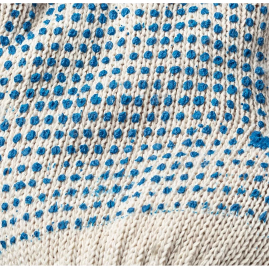 Перчатки защитные трикотажные ПВХ Точка 6 нитей 7 класс 62 г (200 пар/уп)