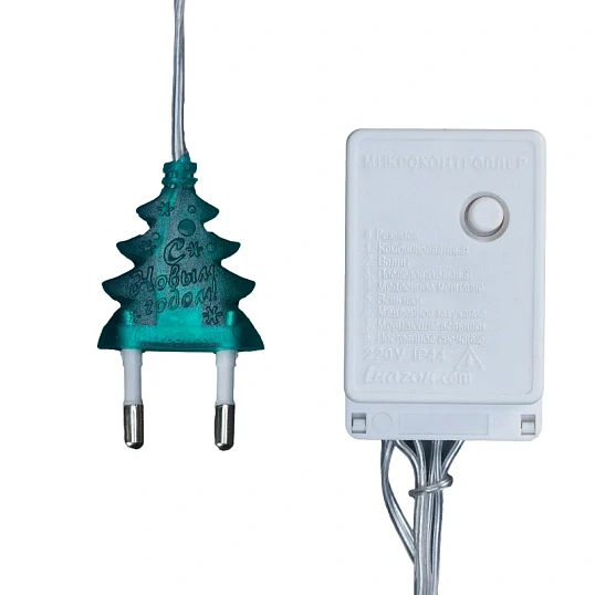 Гирлянда светодиодная Бахрома 1.8х0.5м,IP20, 48 LED,мульти,8 реж 3556828