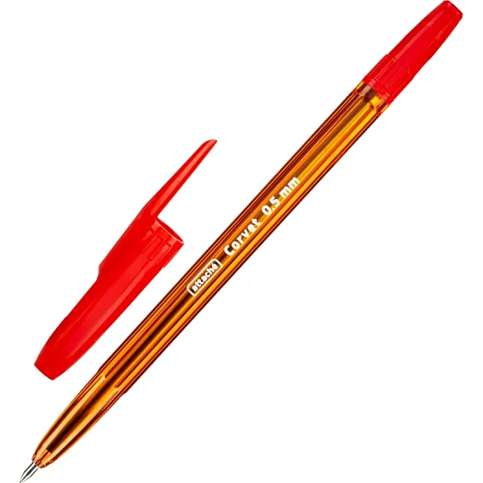 Ручка шариковая неавтомат. Attache Corvet масл,крас,0,5мм,оран,Россия