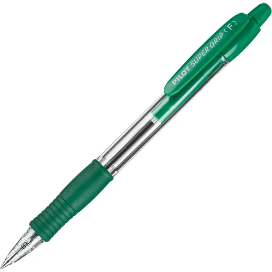 Ручка шариковая автомат. BPGP-10R-F G SUPER GRIP зеленого цвета