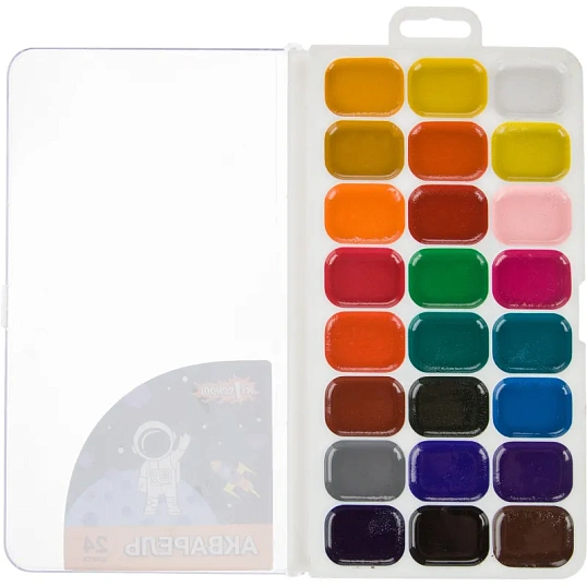 Краски акварельные №1 School Space time, наб. 24 цвета