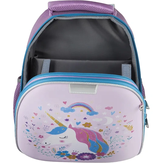 Ранец Basic Единорог, 2 отд., эргоном. спинка, экокожа