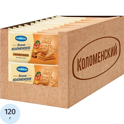 Печенье Коломенское яблоко-корица 120г 22шт/уп