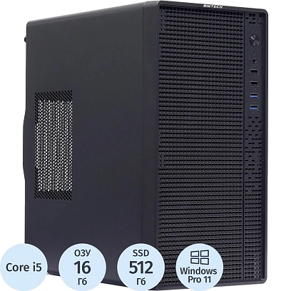 Системный блок BigTech 5TF (241150)i5-14400/H610/16Gb/SSD 512Gb/500W/W11P