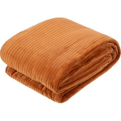 Плед микрофибра Luscan, фактура шоколадный 200х220