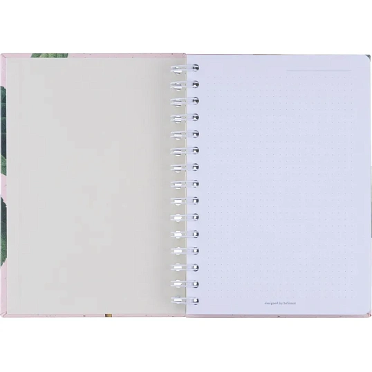 Тетрадь общая, BS, А5, 120л., точка, твердый, спираль. Flora, персики N4211