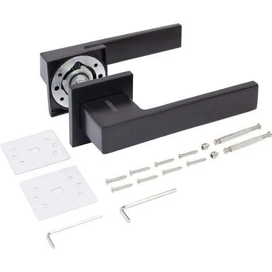 Ручка УЗК_д/межкомн.дв. АЛЛЮР АРТ РИНГО BL (83150) черный матовый, комплект