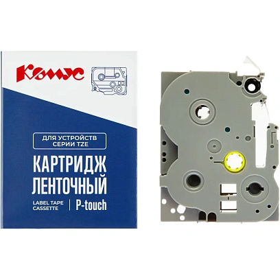 Картридж Комус TZE-M61(Brother TZE-M61 черный на прозрачном ,36мм/8м)