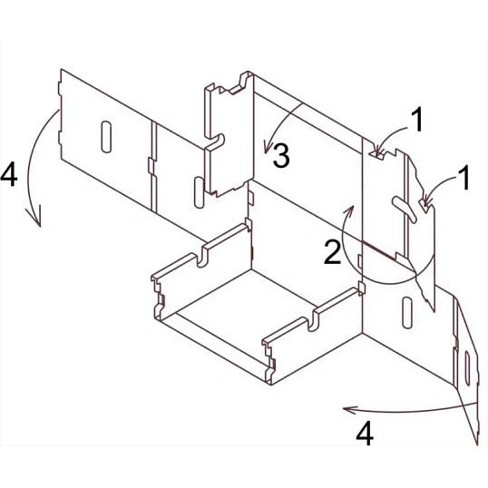 Короб архивный Комус на 6 папок 75мм, надстраив.,крышка