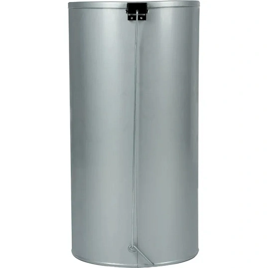 Ведро мусорное с педалью стальное, серое, 300х583мм, объем 40л