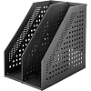 Лоток вертикальный Deli 78999Dark grey складной 2 отделения темно-серый