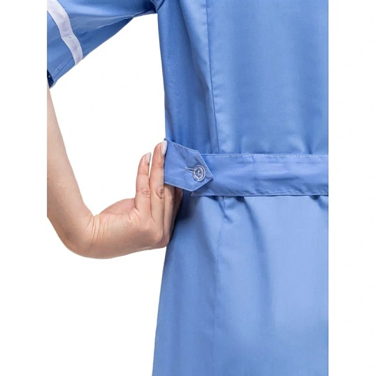 Халат для медицинского персонала м09-ХЛ серо-голуб (р.60-62) 158-164
