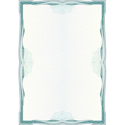 Сертификат-бумага А4  Attache зеленая рамка с водяными знаками, 50шт/уп