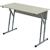 Парта MET_Комус Мебель Стол ученический 2-местный 3-7р.г. серый/серый НОВ