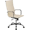 Кресло ЮШД Комус Мебель Easy Chair 711 экокожа, бежевый, хром