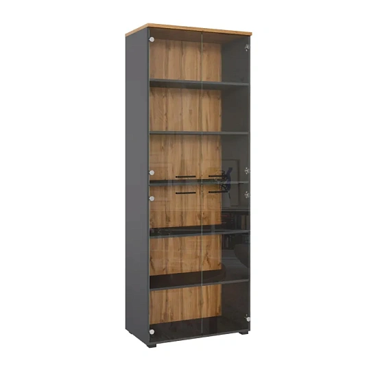 Гардероб К-Loft 241H002 выс.2106 дуб натур./графит