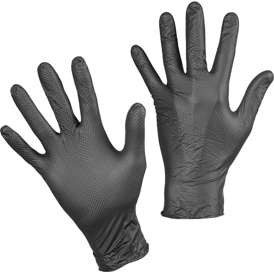 Перчатки одноразовые нитрил GOGRIP BLACK цв.черный (25 пар/уп) р.XXL,ПС