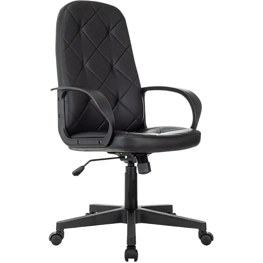 Кресло VB_EChair 602 PU черный эко.кожа крестов. пластик