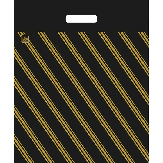 Пакет с вырубной ручкой,ПВД,40х47см,55мкм,50 шт/уп